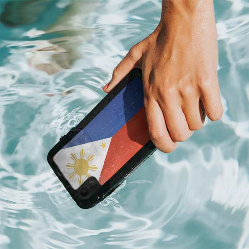 Philippines Flag Distressed iPhone XR Waterproof Case