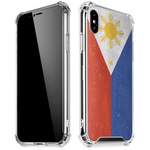 Philippines Flag Distressed iPhone XS Max Clear Case