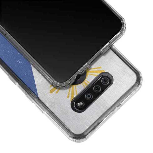 Philippines Flag Distressed LG K51/Q51 Clear Case