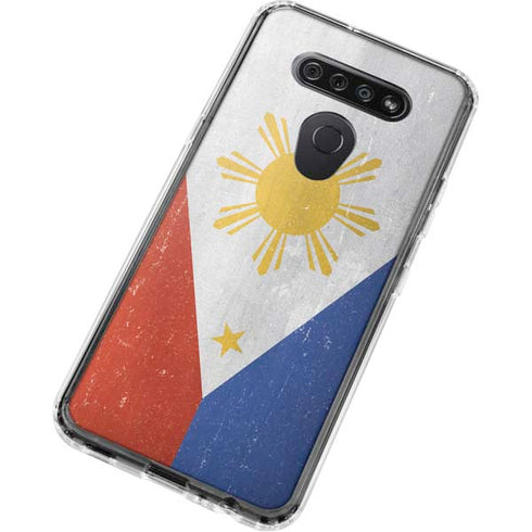 Philippines Flag Distressed LG K51/Q51 Clear Case