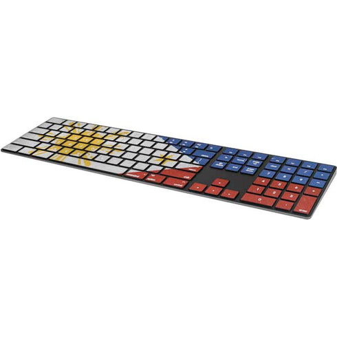 Philippines Flag Distressed Magic Keyboard with Numeric Keypad Skin