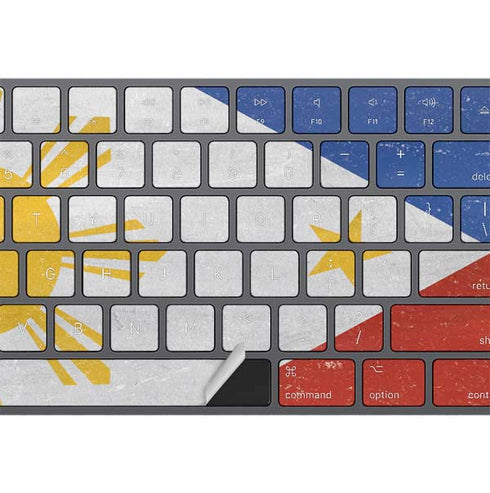 Philippines Flag Distressed Magic Keyboard with Numeric Keypad Skin