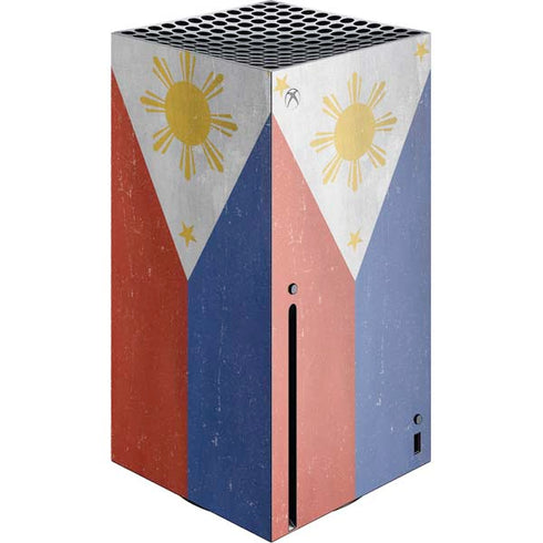 Philippines Flag Distressed Xbox Series X Console Skin