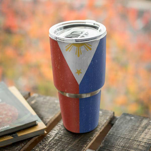 Philippines Flag Distressed Yeti 30oz Rambler Tumbler Skin