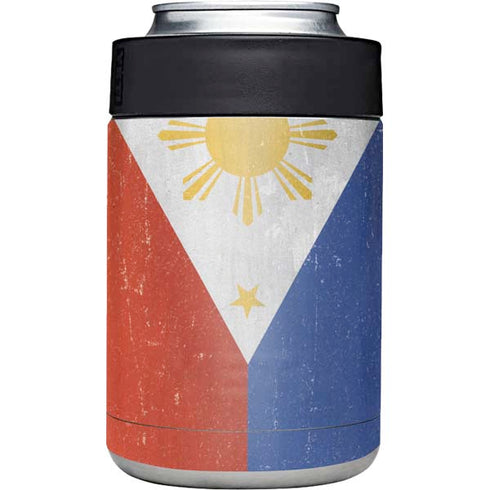 Philippines Flag Distressed Yeti Colster Can Insulator Skin