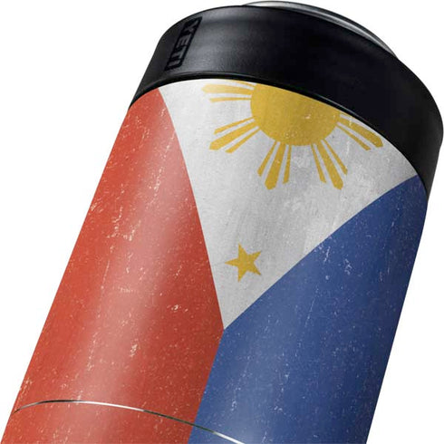 Philippines Flag Distressed Yeti Colster Can Insulator Skin