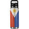 Philippines Flag Distressed YETI Rambler 26oz Bottle Skin