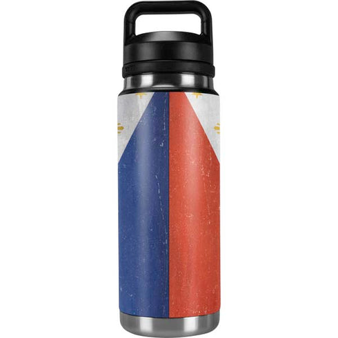 Philippines Flag Distressed YETI Rambler 26oz Bottle Skin