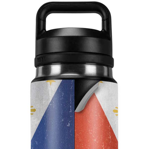 Philippines Flag Distressed YETI Rambler 26oz Bottle Skin