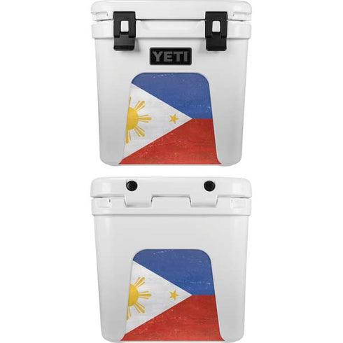 Philippines Flag Distressed YETI Roadie 24 Hard Cooler Skin