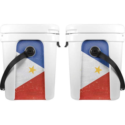 Philippines Flag Distressed YETI Roadie 24 Hard Cooler Skin