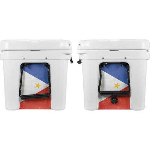 Philippines Flag Distressed YETI Tundra 35 Hard Cooler Skin