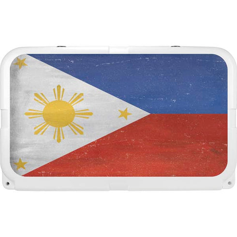 Philippines Flag Distressed YETI Tundra 45 Hard Cooler Skin