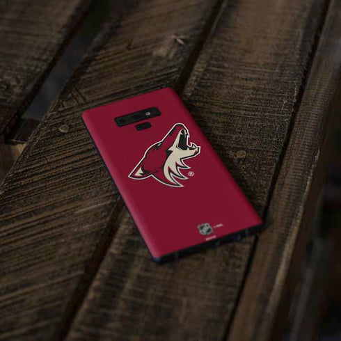 NHL Arizona Coyotes Solid Background Galaxy Note 9 Skin
