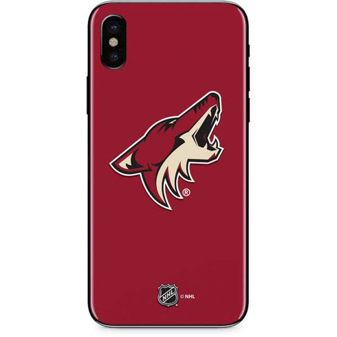 NHL Arizona Coyotes Solid Background iPhone XS Skin