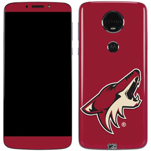 NHL Arizona Coyotes Solid Background Moto E5 Plus Skin