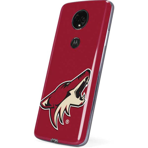 NHL Arizona Coyotes Solid Background Moto E5 Plus Skin