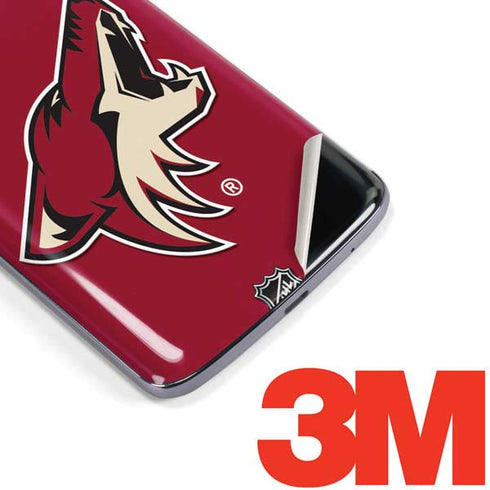 NHL Arizona Coyotes Solid Background Moto E5 Plus Skin