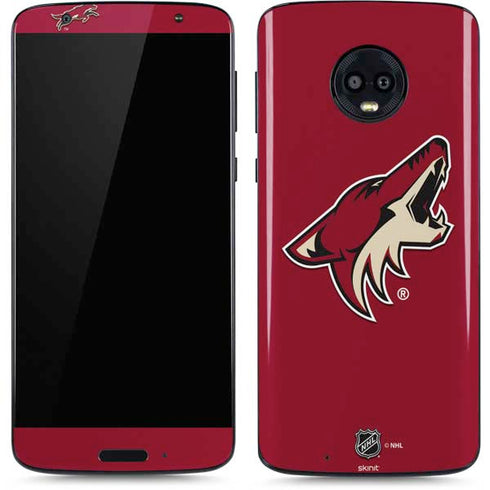 NHL Arizona Coyotes Solid Background Moto G6 Skin