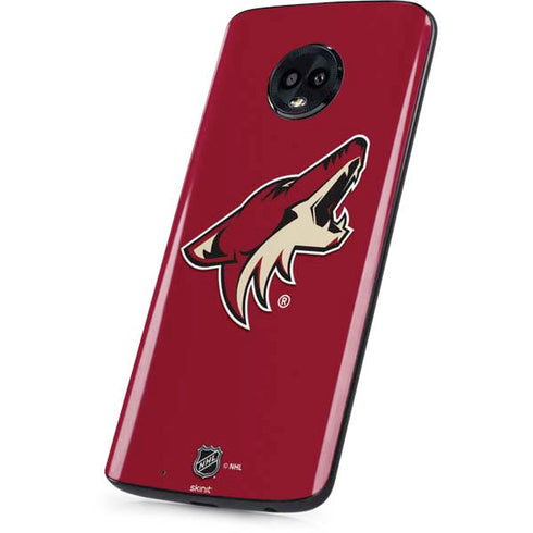 NHL Arizona Coyotes Solid Background Moto G6 Skin