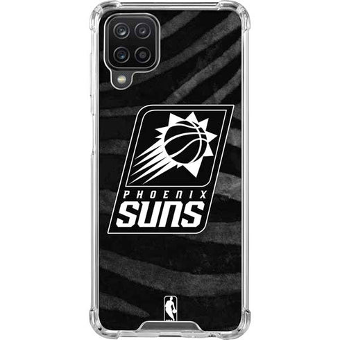 NBA Phoenix Suns Black Animal Print Galaxy A12 Clear Case