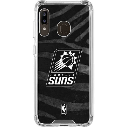 NBA Phoenix Suns Black Animal Print Galaxy A30 Clear Case