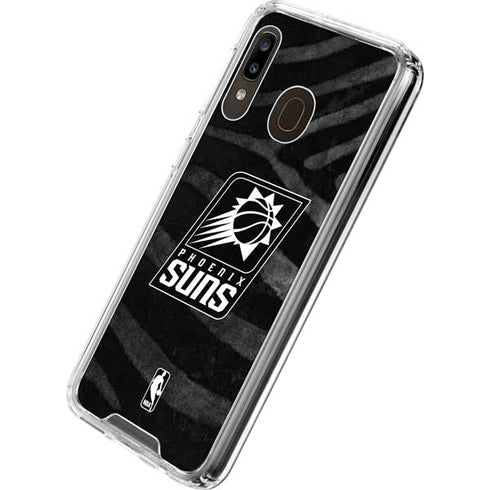 NBA Phoenix Suns Black Animal Print Galaxy A30 Clear Case