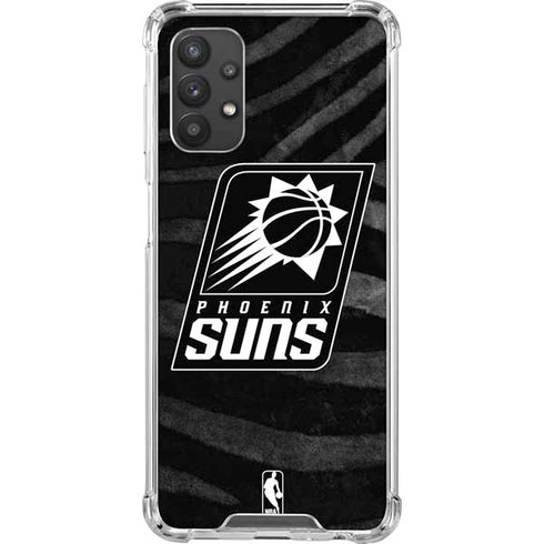 NBA Phoenix Suns Black Animal Print Galaxy A32 5G Clear Case