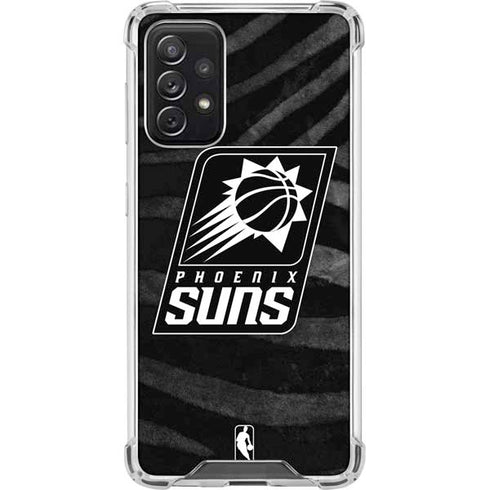 NBA Phoenix Suns Black Animal Print Galaxy A72 5G Clear Case