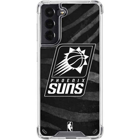 NBA Phoenix Suns Black Animal Print Galaxy S21 5G Clear Case