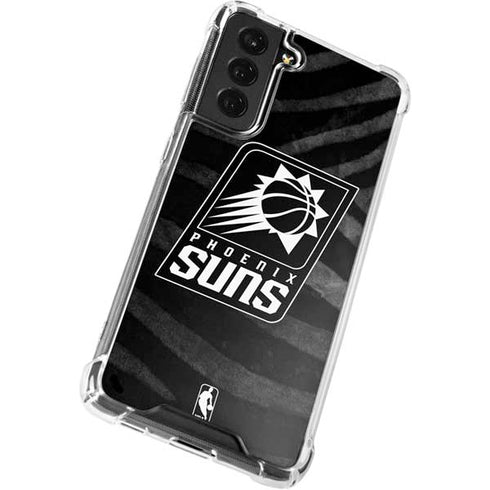 NBA Phoenix Suns Black Animal Print Galaxy S22 Clear Case