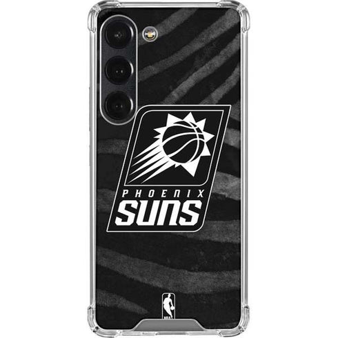 NBA Phoenix Suns Black Animal Print Galaxy S23 Clear Case