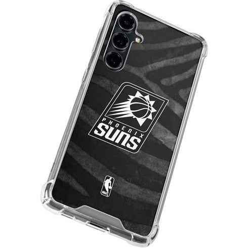 NBA Phoenix Suns Black Animal Print Galaxy S23 FE Clear Case