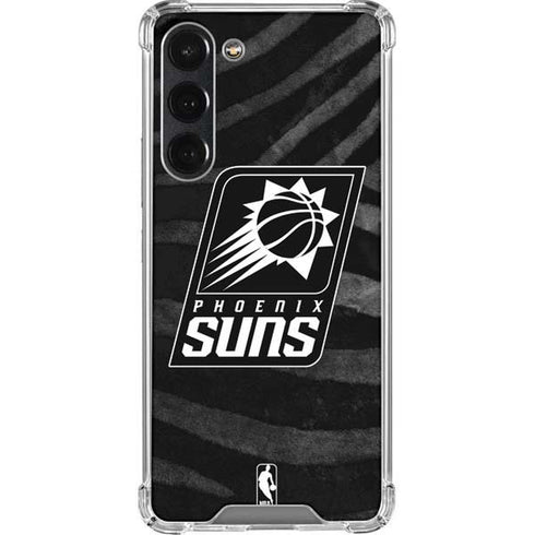 NBA Phoenix Suns Black Animal Print Galaxy S23 Plus Clear Case