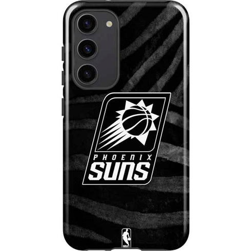 NBA Phoenix Suns Black Animal Print Galaxy S23 Plus Pro Case
