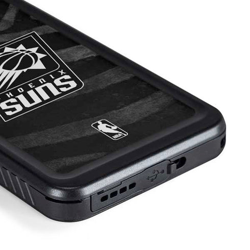 NBA Phoenix Suns Black Animal Print Galaxy S23 Plus Waterproof Case