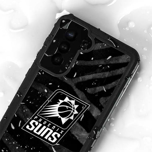 NBA Phoenix Suns Black Animal Print Galaxy S23 Waterproof Case