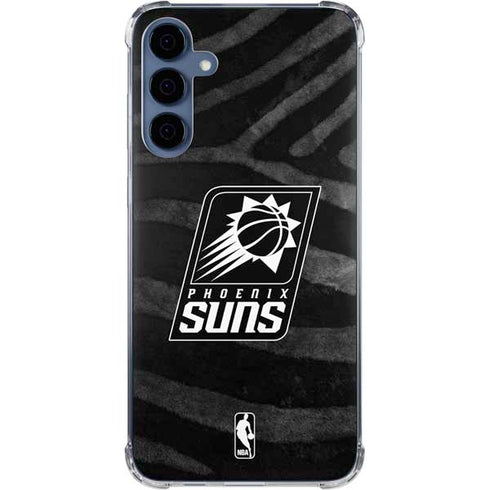 NBA Phoenix Suns Black Animal Print Galaxy S24 Clear Case