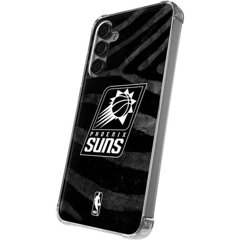 NBA Phoenix Suns Black Animal Print Galaxy S24 Plus Clear Case