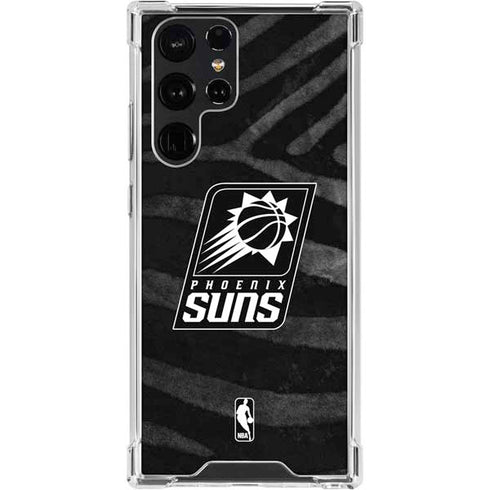 NBA Phoenix Suns Black Animal Print Galaxy S24 Ultra Clear Case