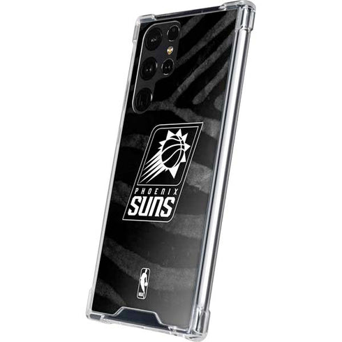 NBA Phoenix Suns Black Animal Print Galaxy S24 Ultra Clear Case
