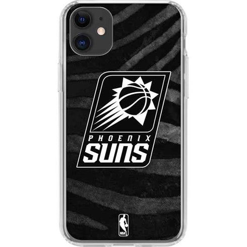 NBA Phoenix Suns Black Animal Print iPhone 11 Clear Case