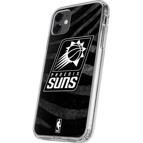 NBA Phoenix Suns Black Animal Print iPhone 11 Clear Case