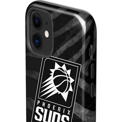 NBA Phoenix Suns Black Animal Print iPhone 12 Impact Case