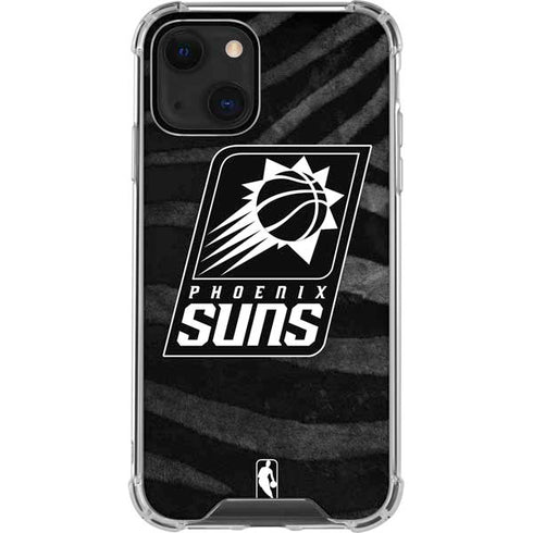 NBA Phoenix Suns Black Animal Print iPhone 13 Mini Clear Case