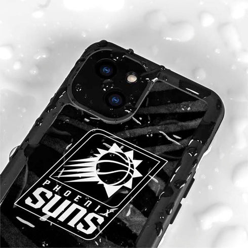 NBA Phoenix Suns Black Animal Print iPhone 13 Mini Waterproof Case