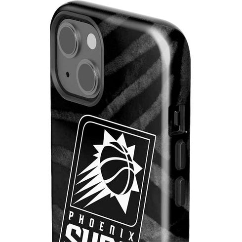 NBA Phoenix Suns Black Animal Print iPhone 15 Impact Case