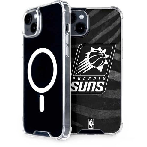 NBA Phoenix Suns Black Animal Print iPhone 14 Plus MagSafe Case