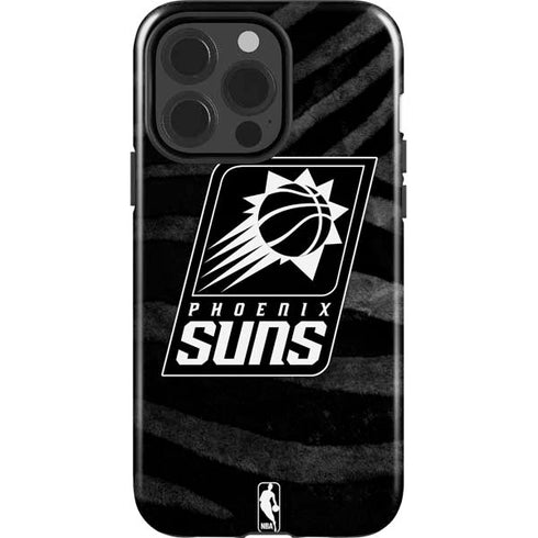 NBA Phoenix Suns Black Animal Print iPhone 15 Pro Impact Case