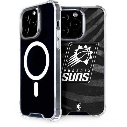 NBA Phoenix Suns Black Animal Print iPhone 15 Pro MagSafe Case